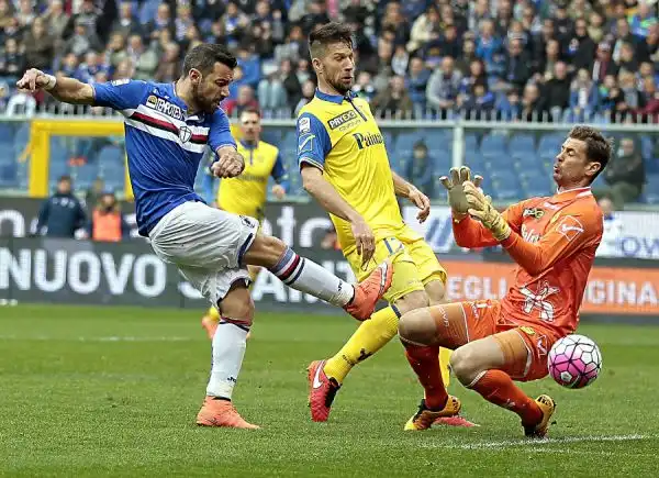 Il Chievo si porta a + 6 sui blucerchiati vincendo 1-0 e inguaiando i liguri, che restano nella parte bassa della classifica. Un gol di Meggiorini basta agli uomini di Maran.