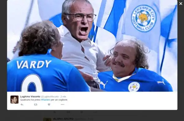 Il web si è scatenato dopo l'incredibile trionfo del Leicester, allenato dal tecnico romano.