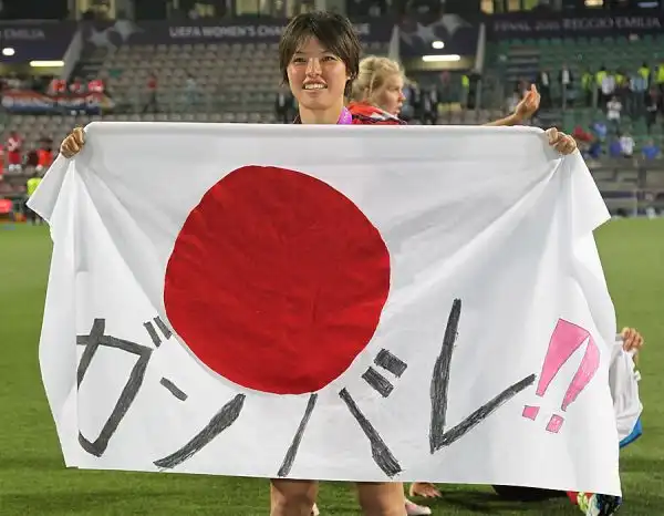 A Reggio Emilia la giocatrice giapponese ha segnato dal dischetto il gol decisivo per la vittoria della Women's Champions League del Lione.