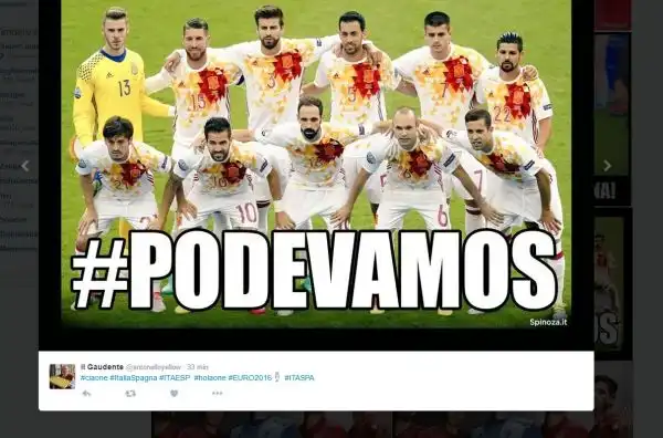 Tifosi scatenati su Twitter dopo la vittoria sugli iberici.