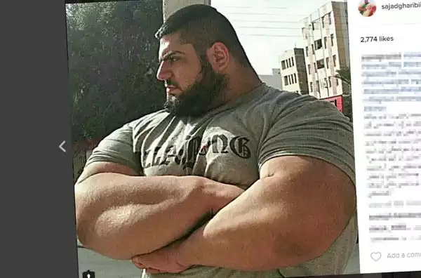 In passato ha partecipato a competizioni di power lifting e le sue foto stanno facendo il giro del mondo. Su Instagram ha raggiunto quasi 140.000 follower, il suo nome è Sajad Gharibi.