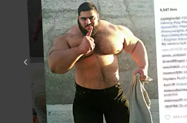 In passato ha partecipato a competizioni di power lifting e le sue foto stanno facendo il giro del mondo. Su Instagram ha raggiunto quasi 140.000 follower, il suo nome è Sajad Gharibi.