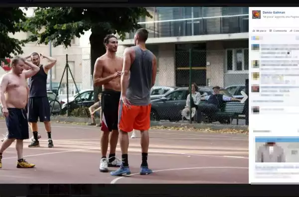Il cestista dei Denver Nuggets si è concesso una partitella con gli amici in viale Lazio, a Milano, tra lo stupore dei passanti.