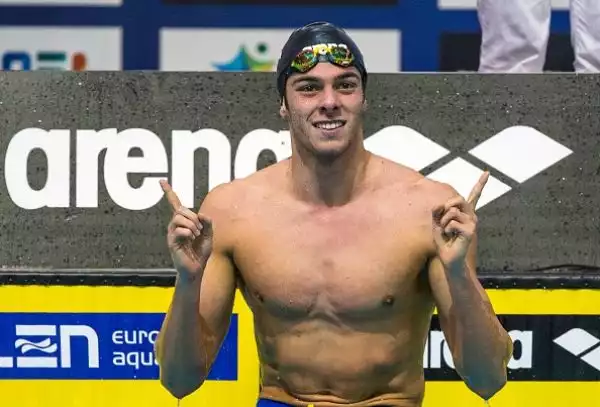 Gregorio Paltrinieri. Campione del mondo in carica nei 1500 metri a stile libero, è l'uomo più atteso per quanto riguarda la squadra di nuoto.