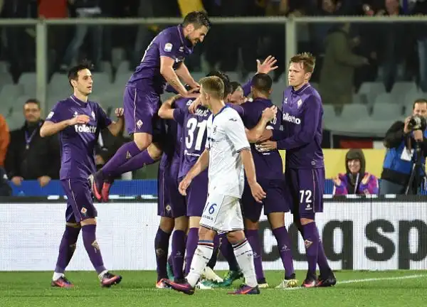 I viola fanno la gara e trovano il vantaggio al 37' grazie un tiro-cross di Bernardeschi. I gigliati sfiorano in più occasioni il raddoppio, ma al 57' Muriel pareggia con un bel colpo di testa.