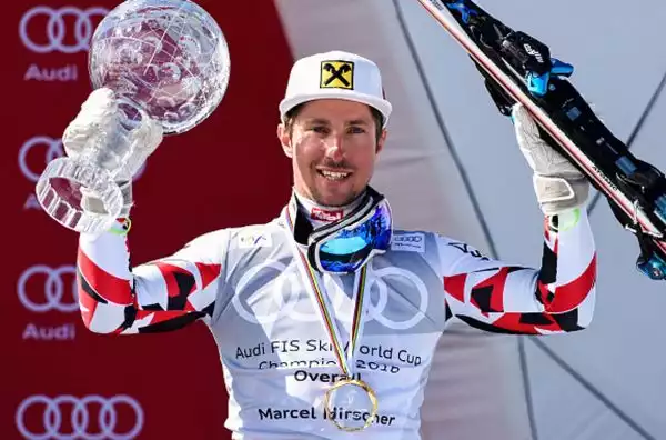 Marzo: l'austriaco Marcel Hirscher vince il gigante di Kranjska Gora, conquista la coppa di specialità e ipoteca la quinta Coppa del Mondo assoluta.