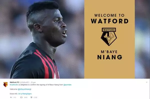 M'Baye Niang via dal Milan: lo attende il Watford.