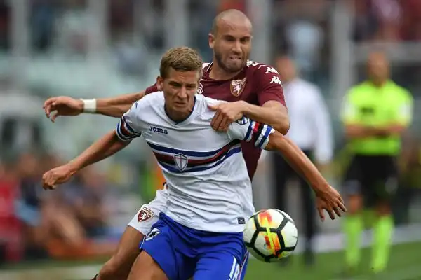 Partita spettacolare a Torino con le due squadre che si dividono la posta in palio. Succede tutto nel primo tempo con le reti di Zapata, Baselli, Belotti e Quagliarella.