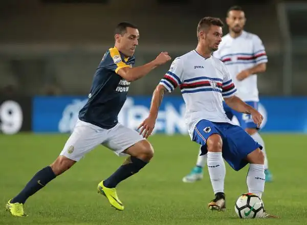 Partita senza gol a Verona ma non senza emozioni con Caracciolo che nel finale sulla linea salva i gialloblu dopo un palo clamoroso con Nicolas battuto.
