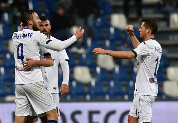 Al Mapei Stadium gli orobici passano in vantaggio nel primo tempo con Masiello e chiudono il match nella ripresa prima con Cristante e poi con Freuler.