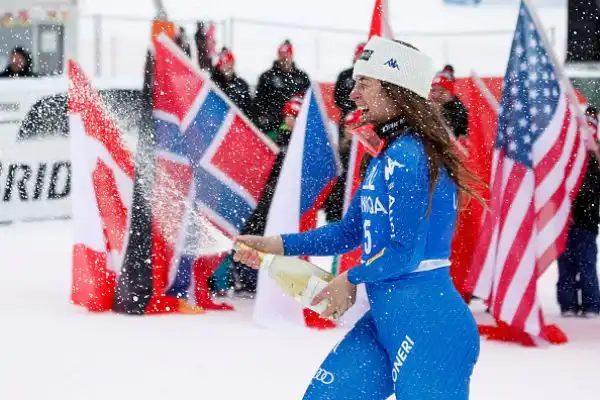 Sofia Goggia, Fiamme Gialle, ha conquistato un bronzo nello slalom Gigante ai Mondiali di Saint Moritz nella scorsa stagione. Ha dovuto saltare i Giochi di Sochi a causa di un grave infortunio.