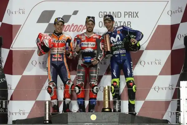 Il centauro della Ducati Andrea Dovizioso ha vinto il Gran Premio del Qatar, il primo della stagione di MotoGp