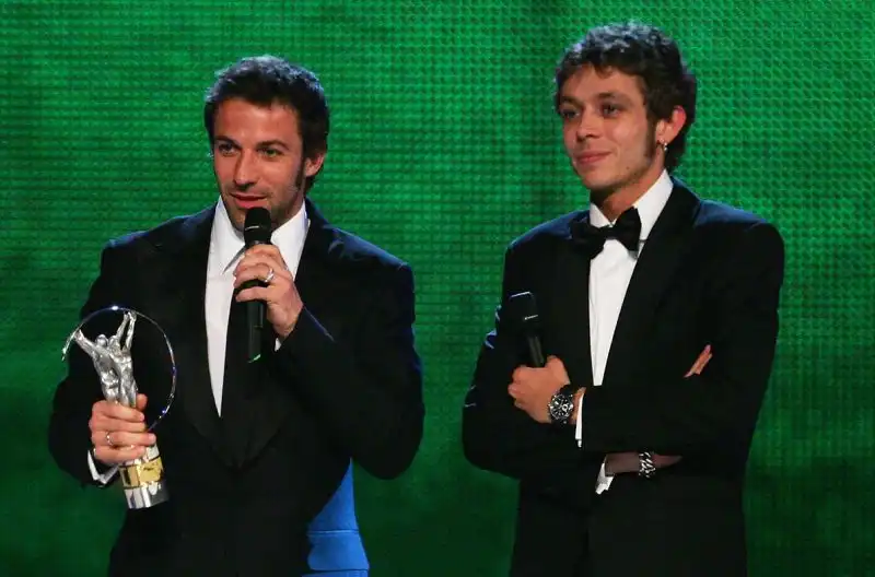 Valentino con Alessandro Del Piero.