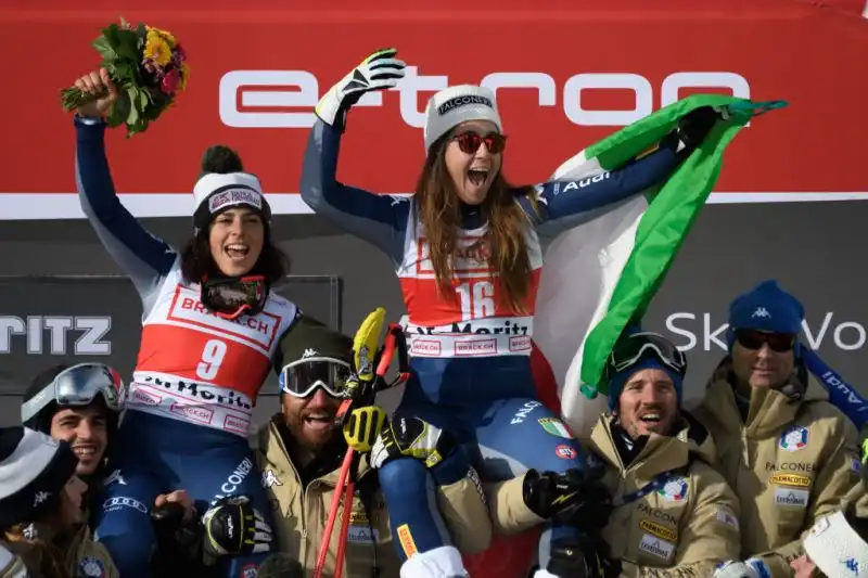 Sofia Goggia ha vinto il SuperG di St. Moritz davanti a Federica Brignone: è una storica doppietta tutta italiana per lo sci azzurro.