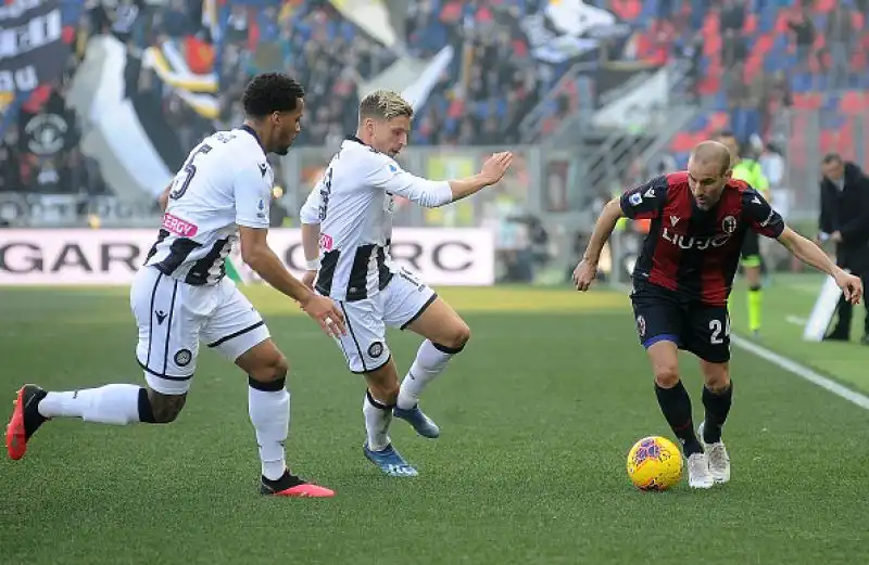E' terminato in parità, 1-1, il primo anticipo del sabato della venticinquesima giornata di serie A tra Bologna e Udinese.