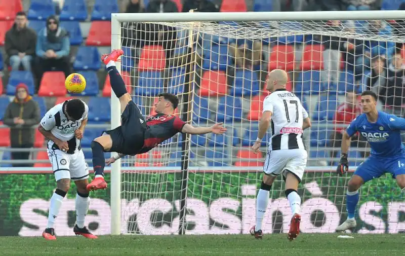 E' terminato in parità, 1-1, il primo anticipo del sabato della venticinquesima giornata di serie A tra Bologna e Udinese.