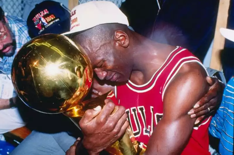 MJ dopo la decisiva Gara-5 delle Finals 1991