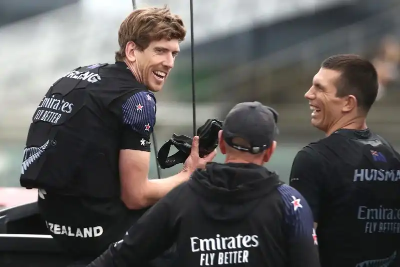 Il team New Zealand soddisfatto dopo il match-point guadagnato