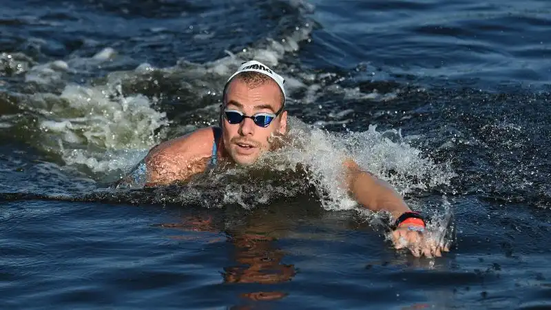 Trentunesima medaglia per l'Italia, la sedicesima di bronzo. Gregorio Paltrinieri terzo nei 10 km in acque libere