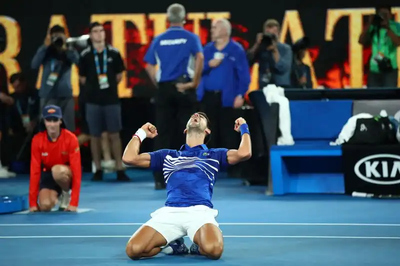 Nel 2019 l'avversario è ancora lo spagnolo Nadal ma l'esito è nettamente a favore di Djokovic che chiude il match in 3 set