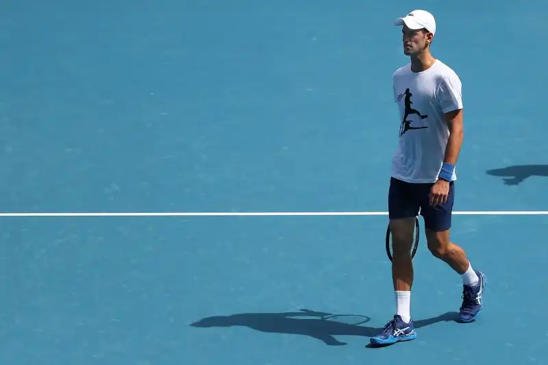 Novak Djokovic si è allenato, nella mattinata di martedì, al Melbourne Park