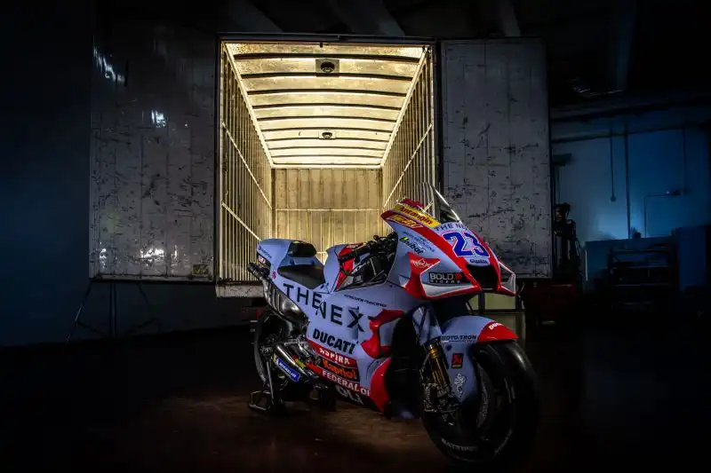 La moto è stata assaggiata nei test di Jerez de la Frontera a fine novembre. Foto Team Gresini