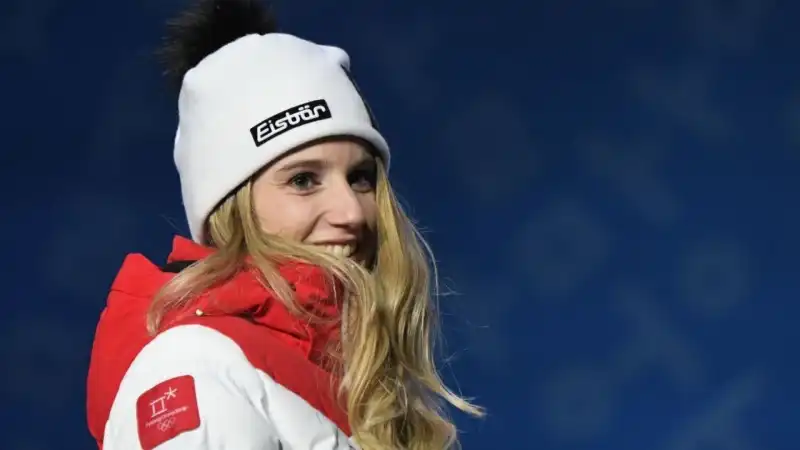 Anna Gasser, 30 anni, stella austriaca nello snowboard 'big air', oro a Pyeongchang.