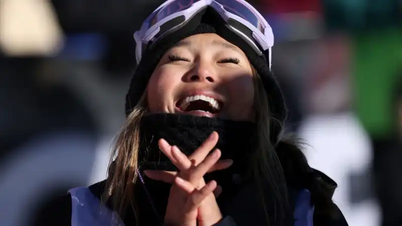 Chloe Kim, star statunitense dello snowboard, oro nel 2018 nella disciplina 'halfpipe'.
