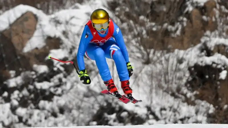 Grande prova della sciatrice di Bressanone.