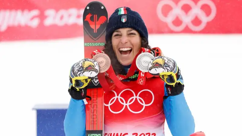 La Brignone è anche diventata la prima italiana a vincere una medaglia olimpica in combinata
