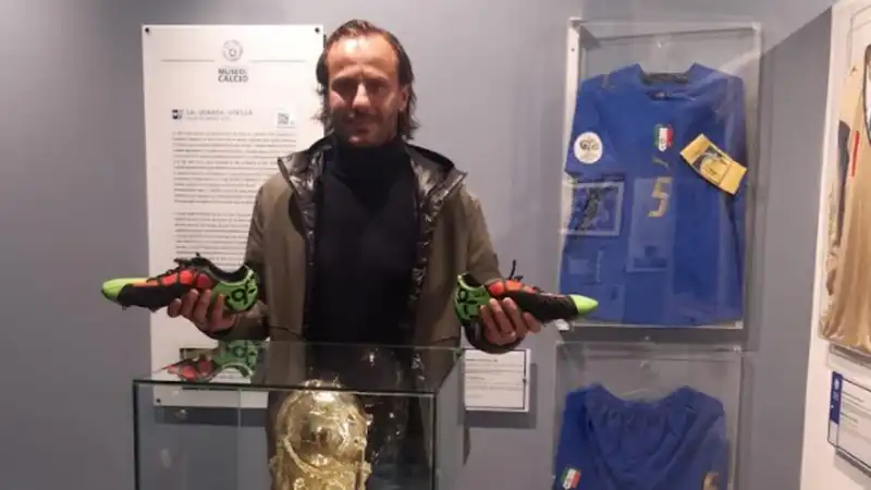 Alberto Gilardino in visita al Museo del Calcio