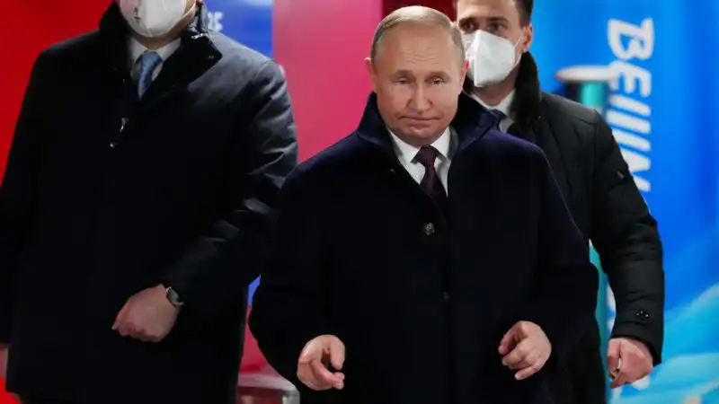 Vladimir Putin alla cerimonia di apertura dei XXIV Giochi olimpici invernali di Pechino del 2022