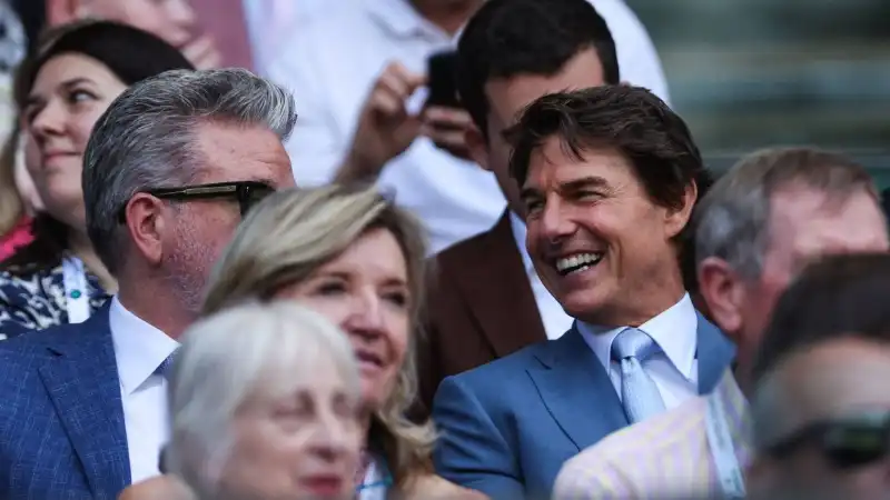 Quanti vip sulle tribune di Wimbledon! Il celebre attore Tom Cruise non ha voluto perdersi lo spettacolo