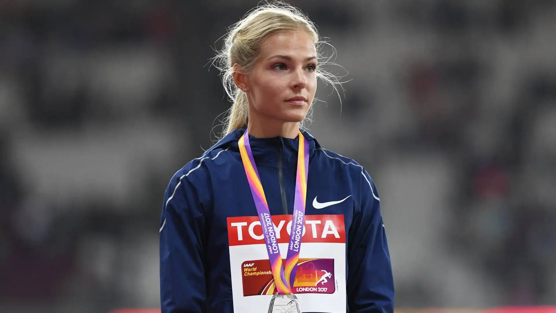 La Klishina detiene il record nazionale nella categoria juniores, ottenuto grazie ad un salto di 7,03 m
