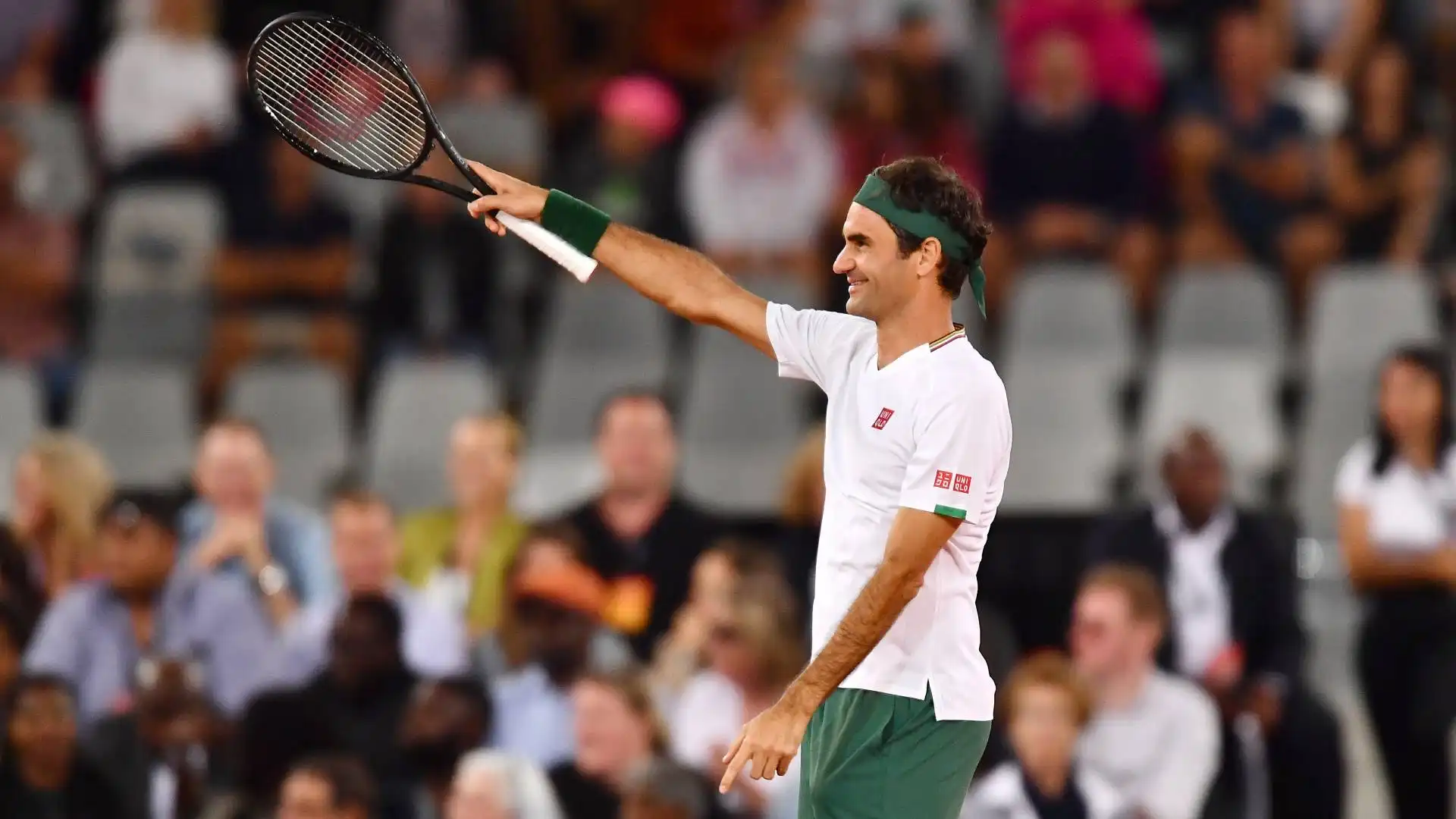 Anche il 2020 fu un'annata povera di tornei per Federer: l'evento che si ricorda maggiormente fu l'esibizione con record di spettatori in Sudafrica con il suo storico rivale e amico Rafael Nadal