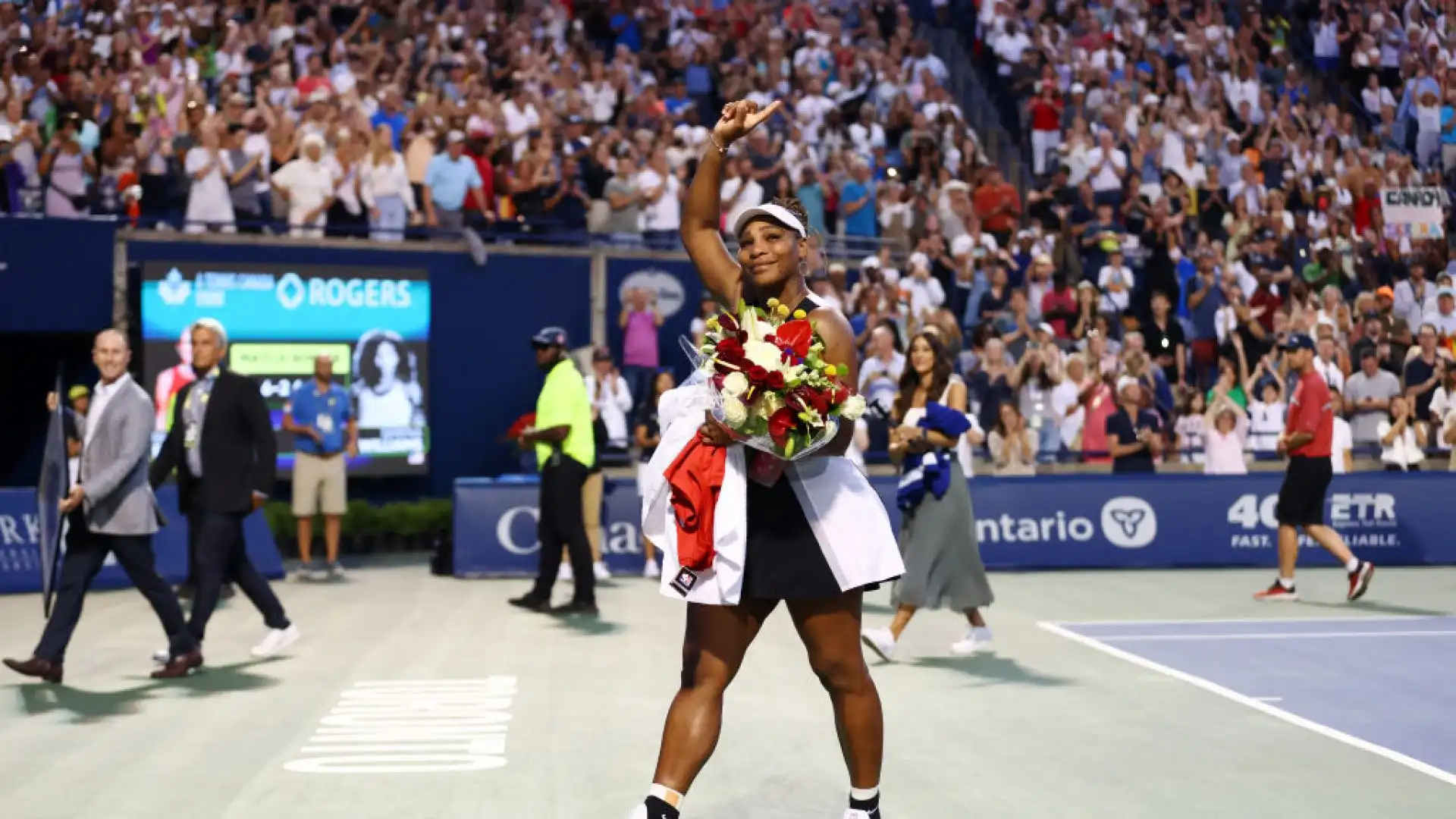 L'ultima apparizione canadese di Serena è durata in tutto unora e 17 minuti.