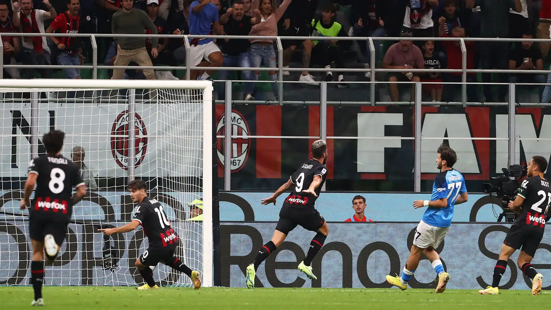 Milan aveva comunque trovato la via del pareggio sull'asse de Ketelaere-Theo Hernandez-Giroud