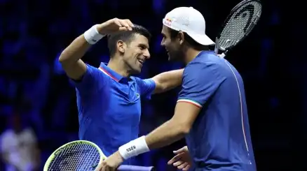 Matteo Berrettini e il doppio vincente con Novak Djokovic: il retroscena