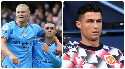 Il derby di Manchester è un tiro al bersaglio, Cristiano Ronaldo furioso non esce dalla panchina: le foto