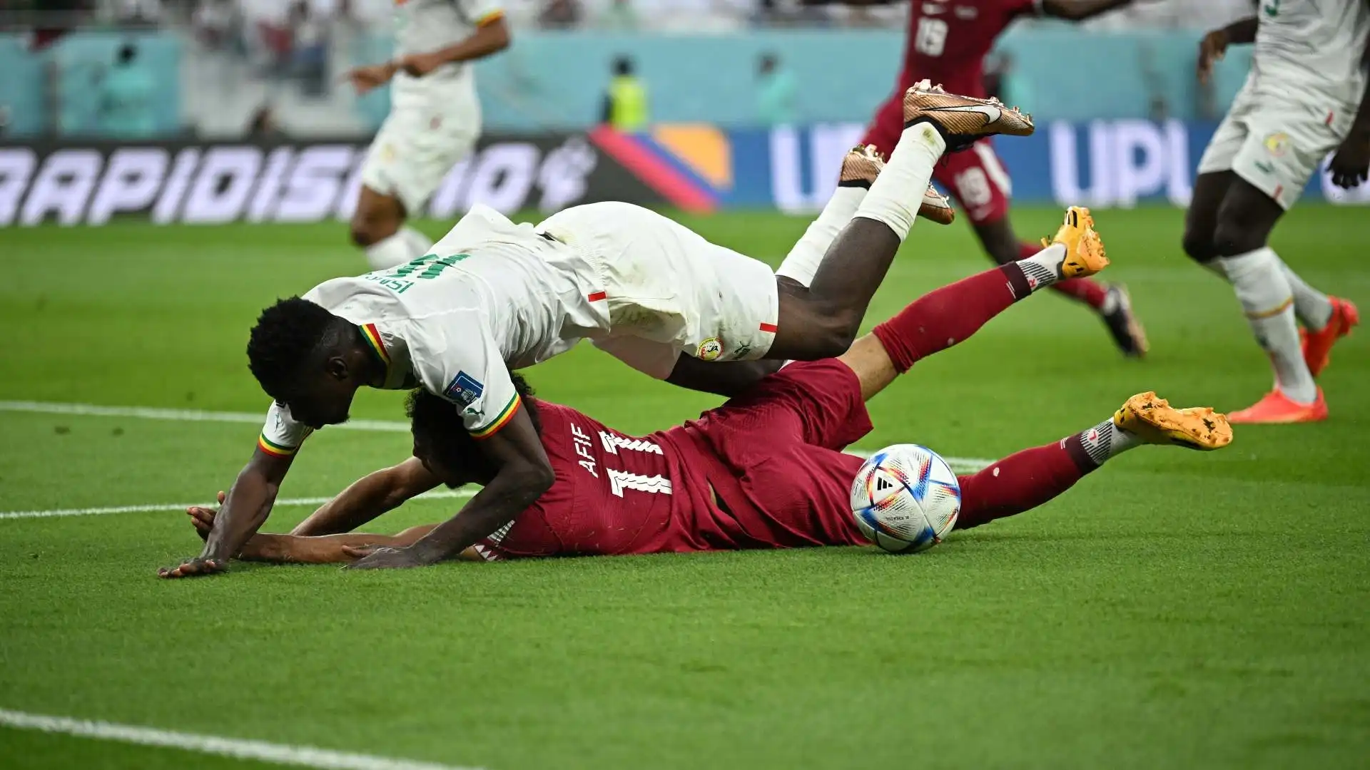 Durante la partita Qatar-Senegal
