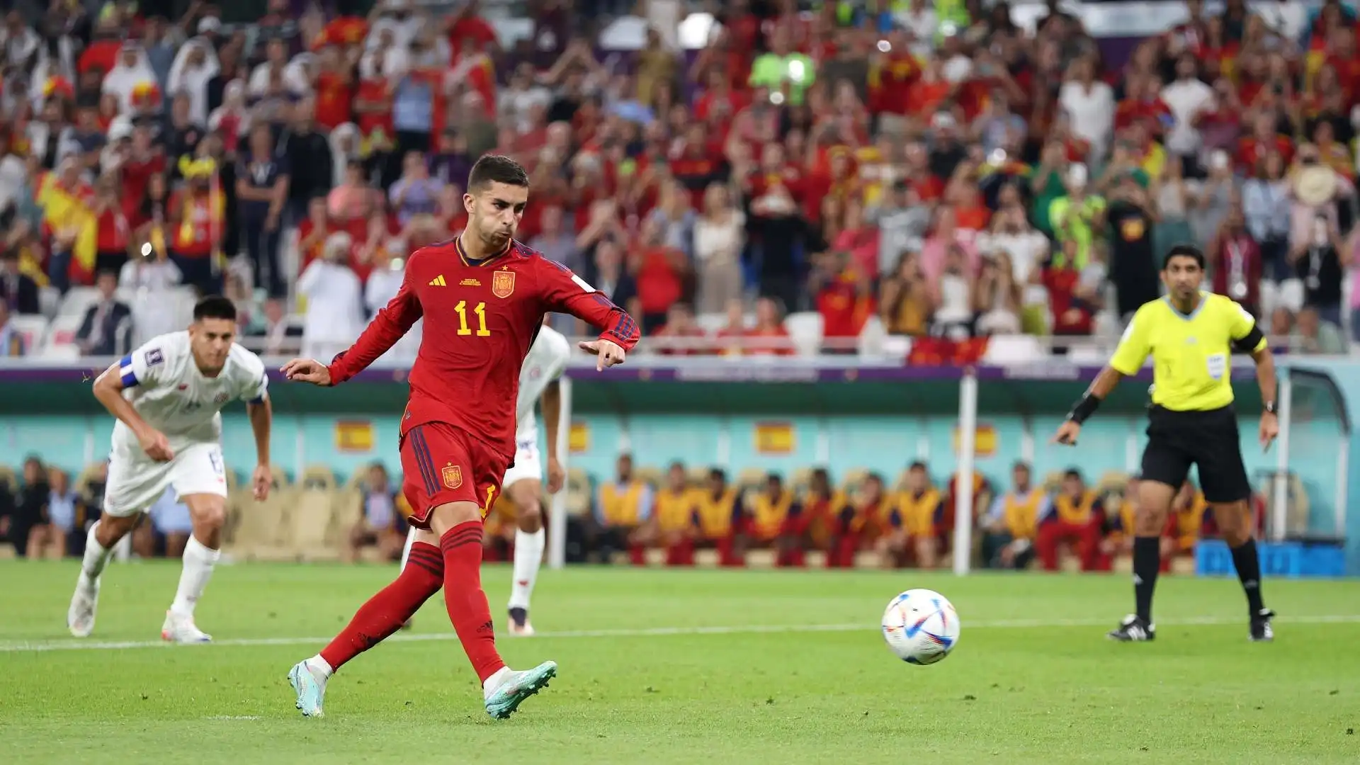 L'attaccante della Spagna ha messo a segno il terzo gol della Spagna su rigore