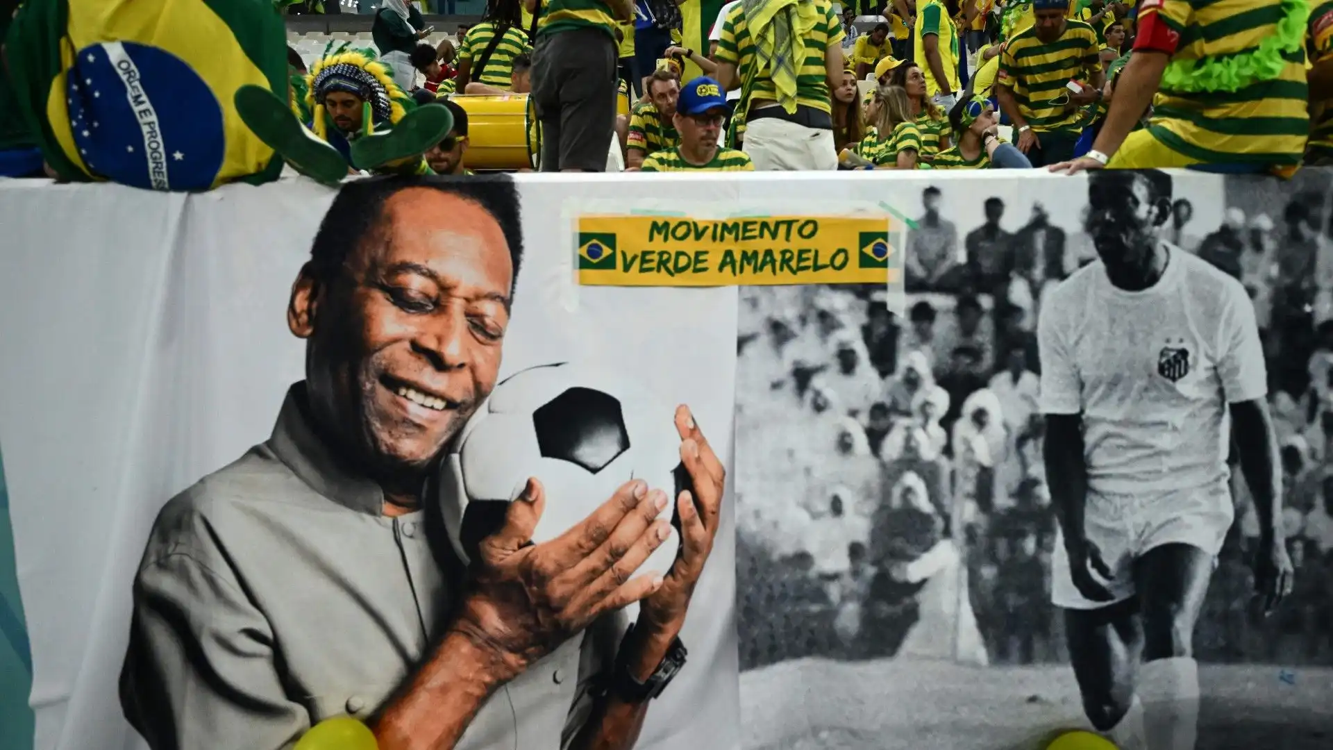 Ecco uno striscione dei tifosi brasiliani