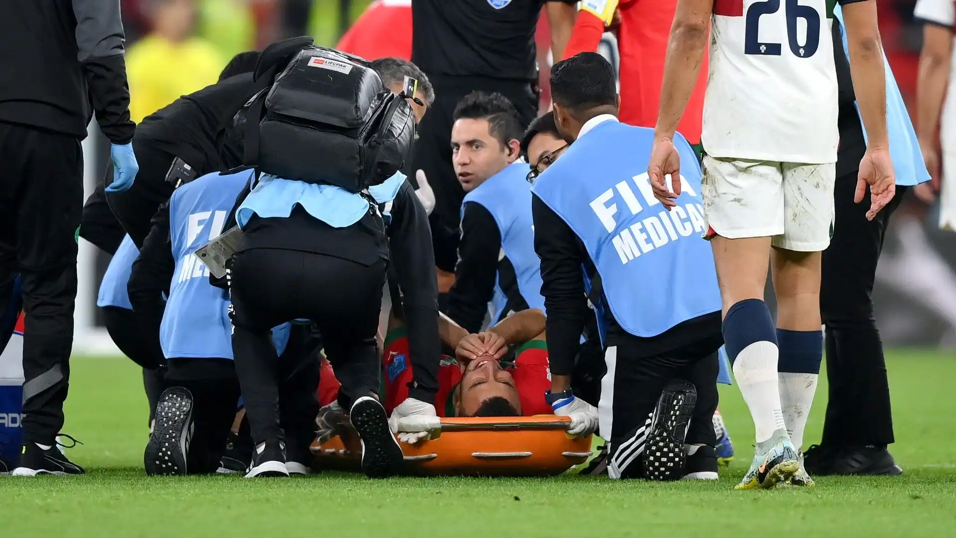 Il calciatore del Marocco si è infortunato