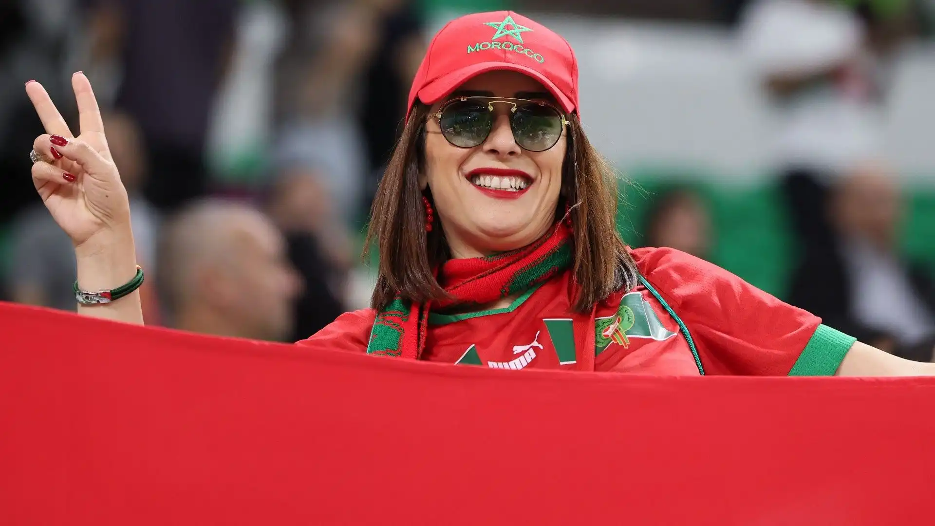 Grandi sorrisi tra le tifose marocchine