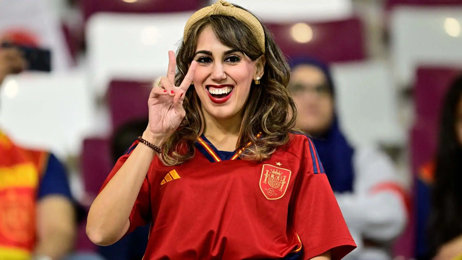 Una sostenitrice spagnola