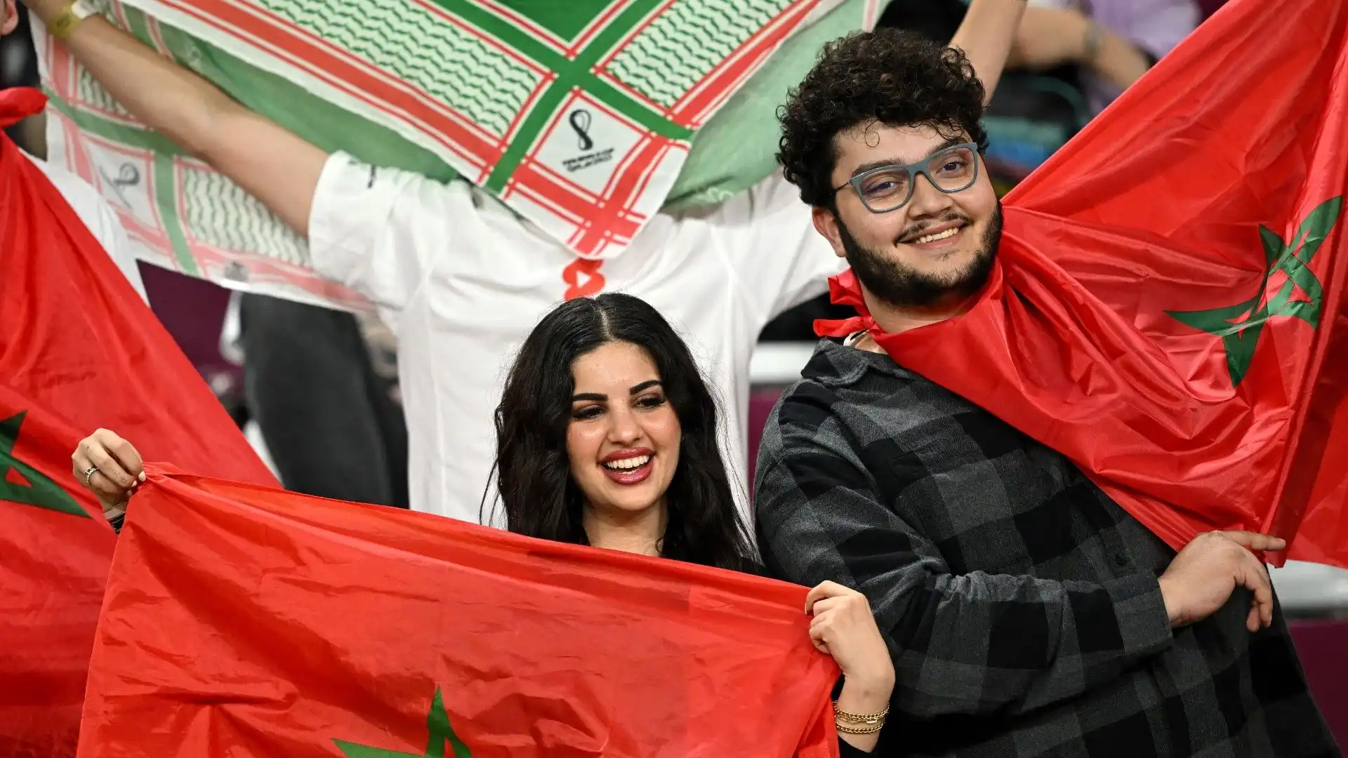 Presenti in grande numero i sostenitori marocchini