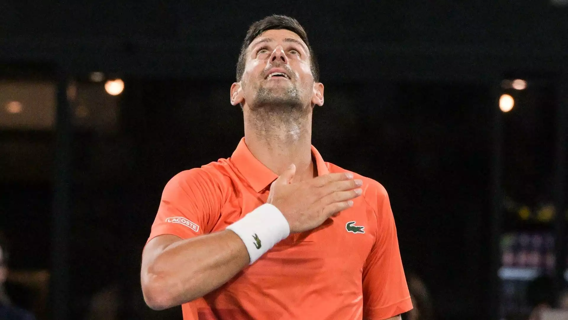 L'esultanza di Djokovic