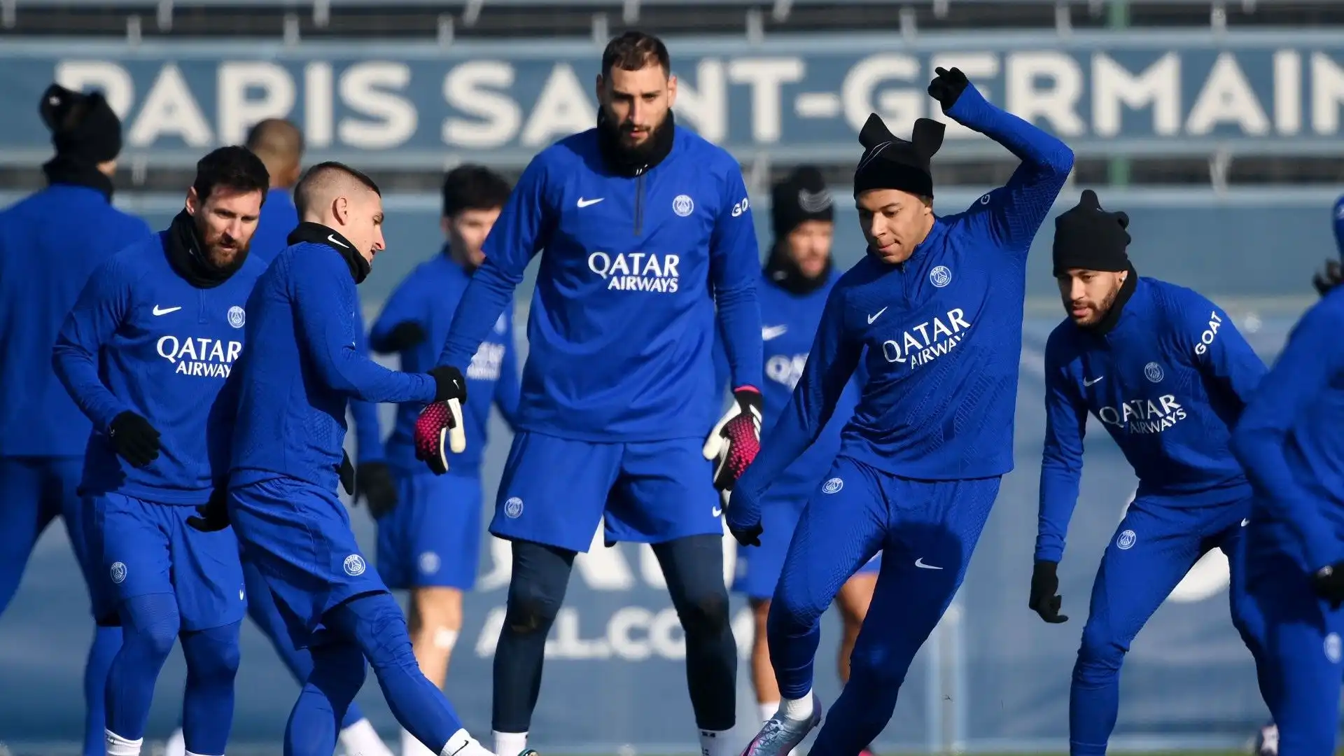 L'allenamento del Paris Saint Germain