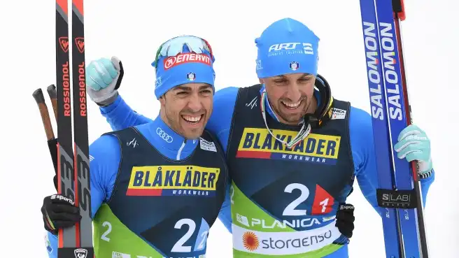 Federico Pellegrino e Francesco De Fabiani, è argento ai Mondiali di Planica