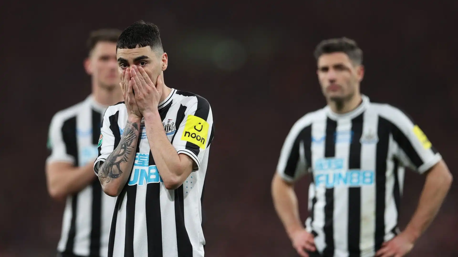 I calciatori del Newcastle in lacrime: le foto